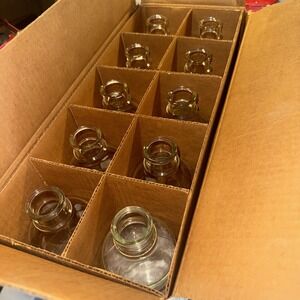 Glass Sterile Bottles Lot 10 AMSCO Autopour NC608 1000ml NEW Germany Vintage